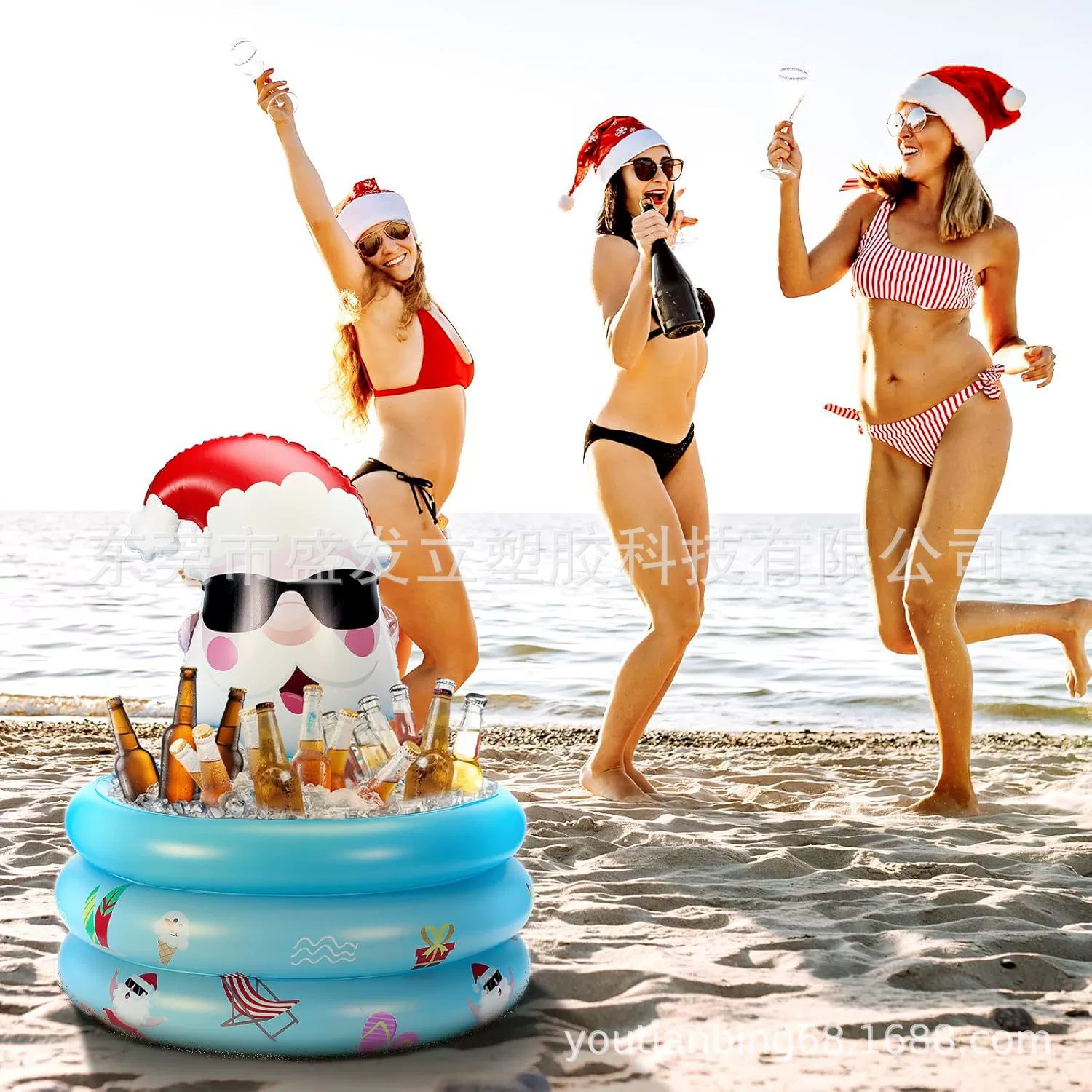 Надувной бар для вечеринок "Санта-Клаус", летний плавучий бар для бассейна и пляжа, надувной водный бар для пива и напитков