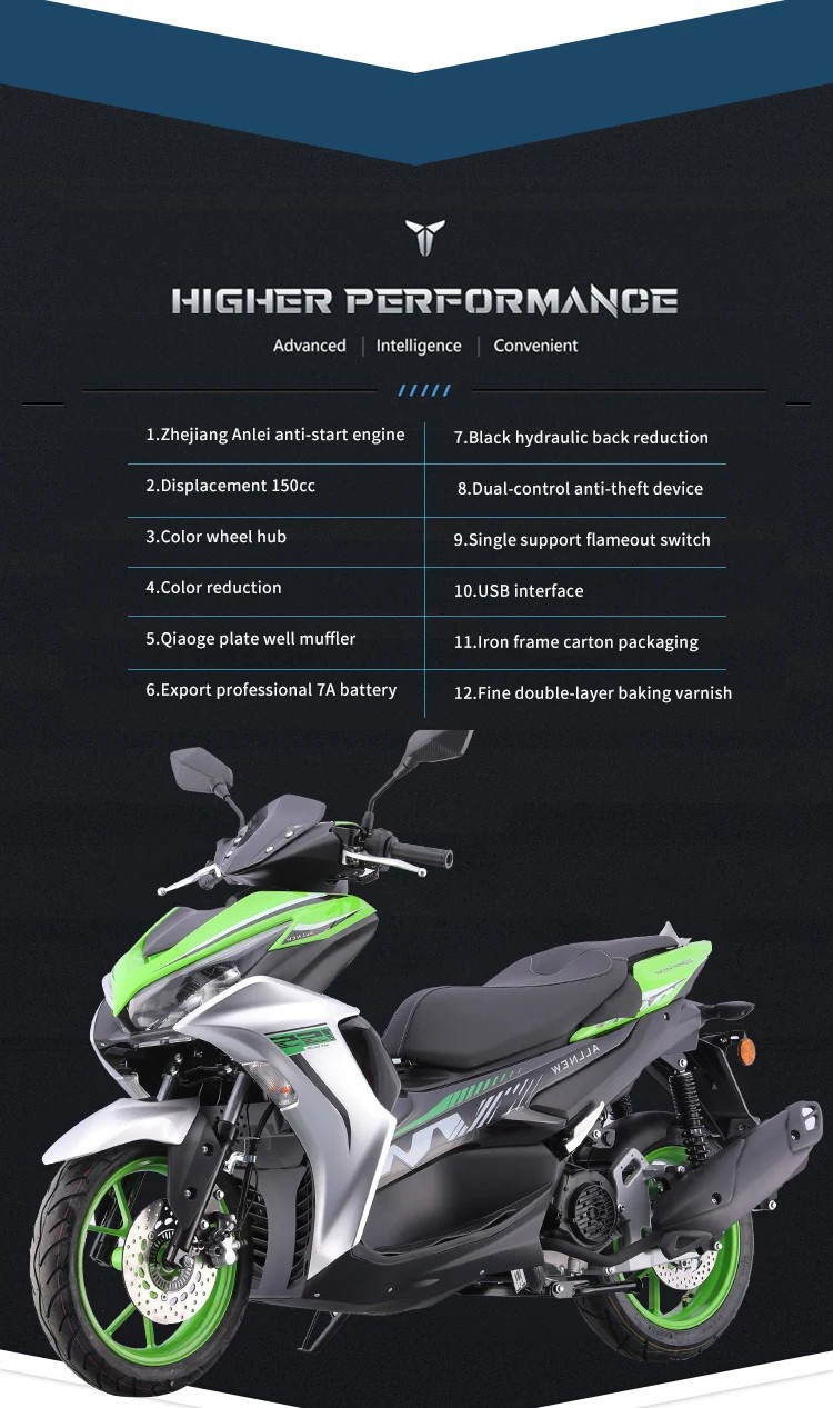 New Year's Best-Selling Nvx Fuel-Powered Motorcycle for Adults, Suitable for Commuting, Two-Wheeled Scooter, Stylish and Cool Street Bike