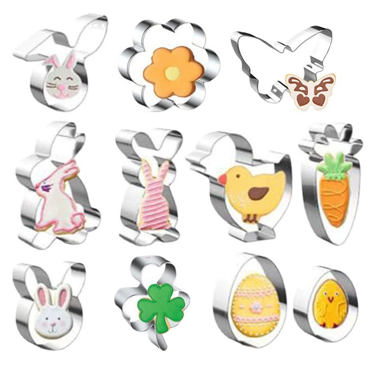 Поставка пасхального печенья Форма для выпечки торта Форма для выпечки кролика Форма для печенья 11 комплектов форм для печенья