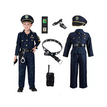 跨境儿童小警察扮演服套装六一表演万圣节角色扮演服装含配件道具