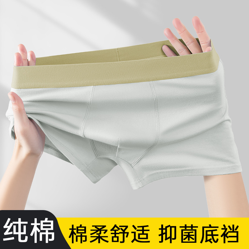 Transmisión en vivo de pantalones íntimas de hombre de algodón transpirables elásticos pantalones de algodón antibacterianos al por mayor venta directa