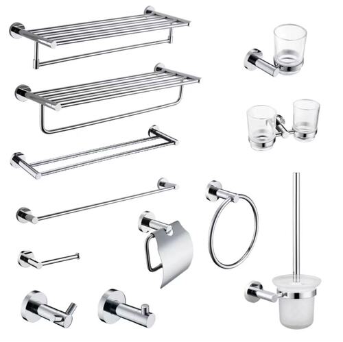 Stainless steel towel rack bathroom accessories set, bathroom towel bar, toilet room storage rack, towel ring, tissue holder