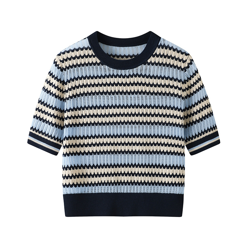 Knit Short Sleeve Top Image 4