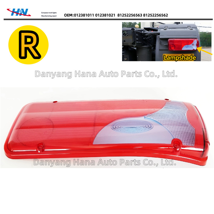 Pantalla de la caja de la lámpara de la cola de la lámpara de la turbina para el camión alemán MAN TGA/TGS/TGX/TGE 81252296060
