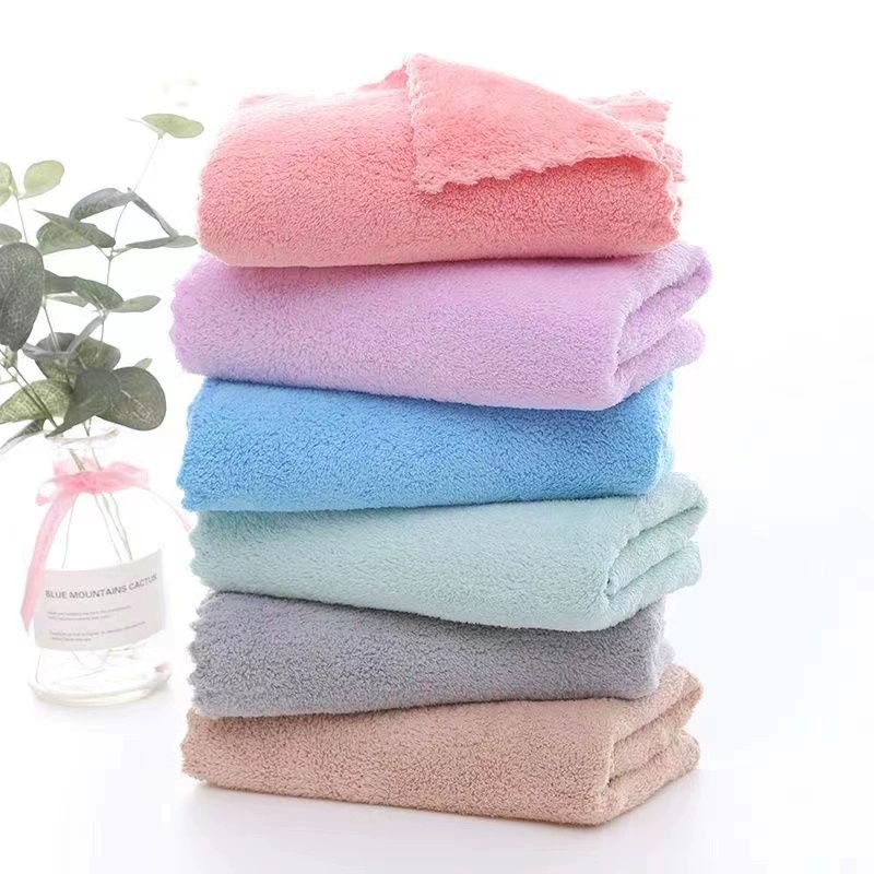 Детское полотенце для лица Высокая плотность коралловый флис полотенце для лица водопоглощающая салфетка быстросохнущая мягкая и приятная для кожи для дома