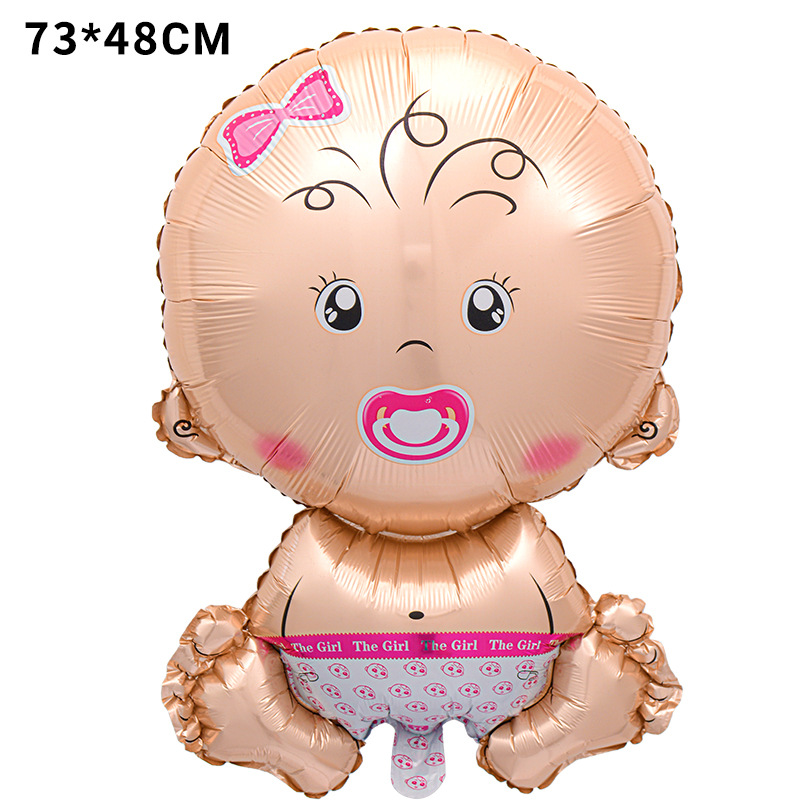 Nuevo chupete grande de forma especial transfronterizo, película de aluminio para bebés, globo, biberón, decoración de cumpleaños para bebés, revelación de género