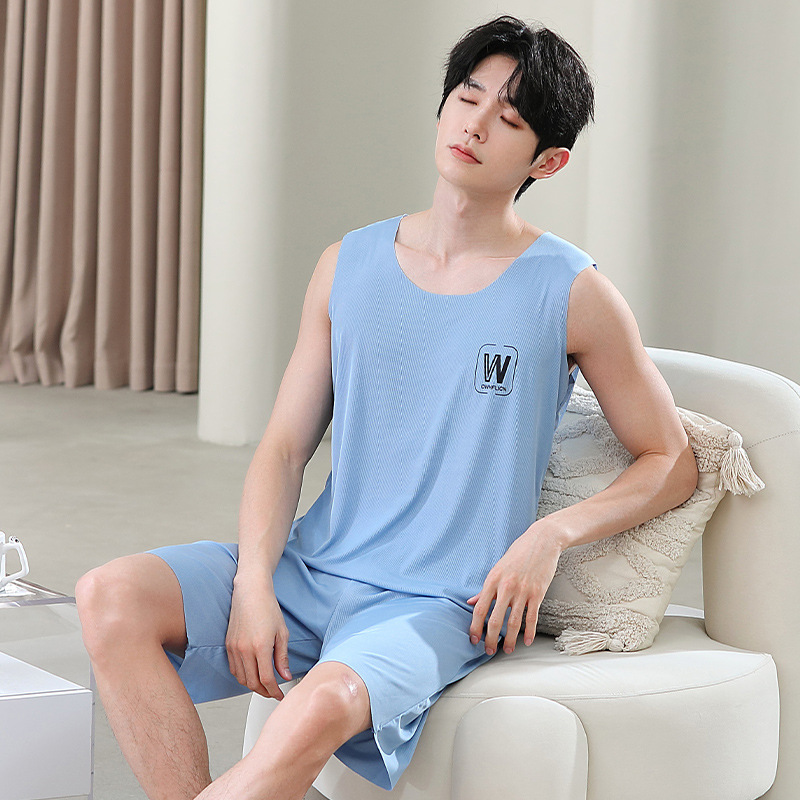 1904 라이트 블루 남성 조끼 슈트