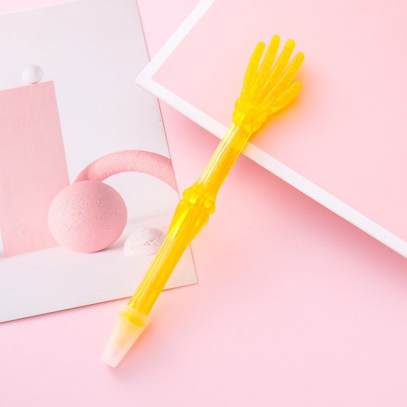 Bolígrafo transparente para dedos Papelería creativa Bolígrafo de modelado de gestos Premios de estudiantes Regalo de oficina Bolígrafo de firma aceitoso