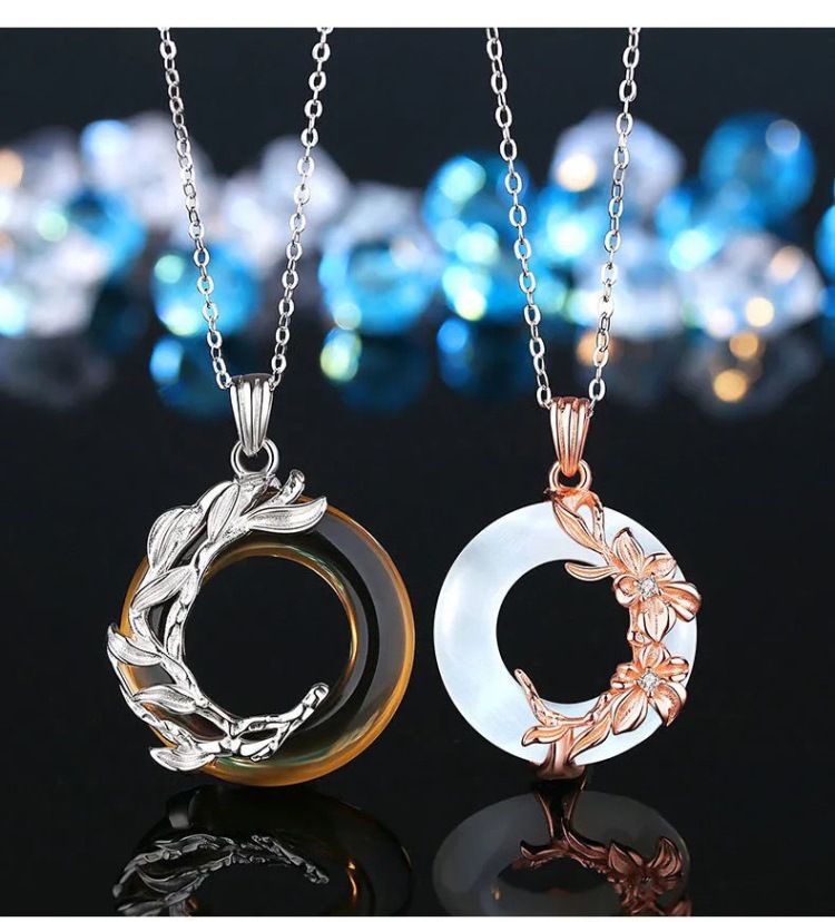 New antique three generation three lovers necklace clavicle chain safe buckle antique ins tide Valentine's Day gift fashion