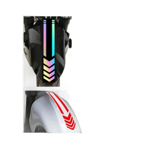 Reality Source Motorcycle Fender Skid Plate Reflective Arrow Line Warning Sticker Electric Bike