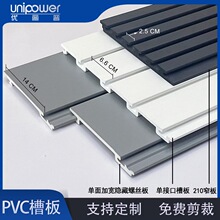 PVC塑料槽板多功能货架工具收纳挂板凹槽板五金商铺超市万通坑板