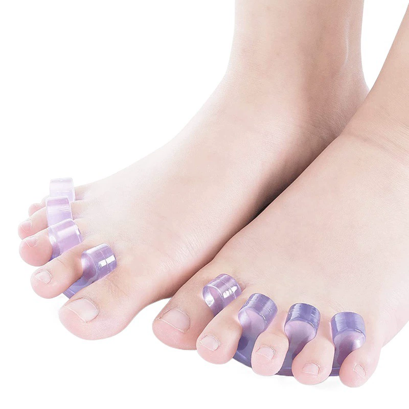 Фиксатор с тройным отверстием для ног Перекрывающийся палец силиконовый палец палец сепаратор синий маникюр
