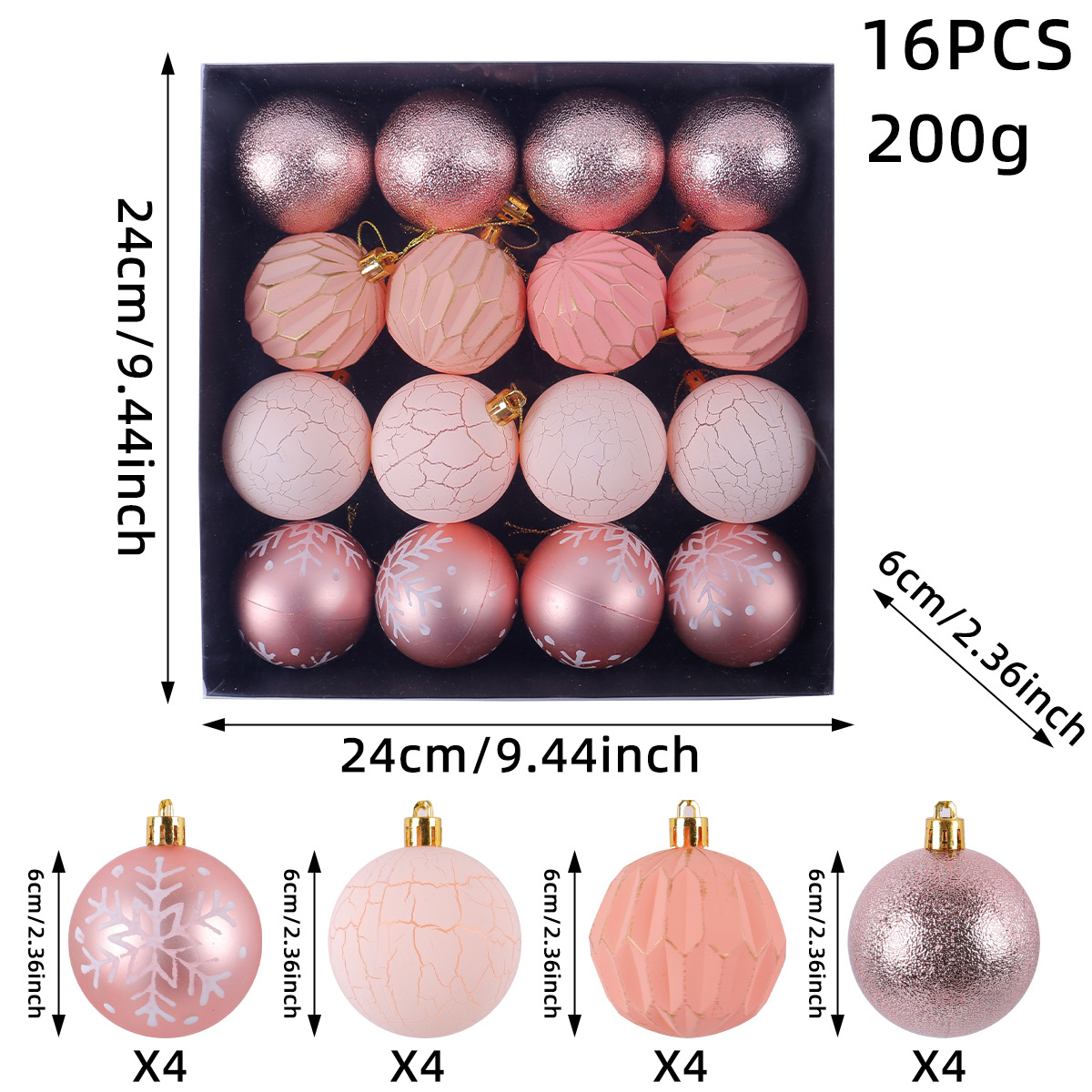 Bolas de Navidad pintadas transfronterizas conjuntos de bolas alienígenas creativas de fiesta de Navidad hotel árbol de Navidad colgantes de decoración
