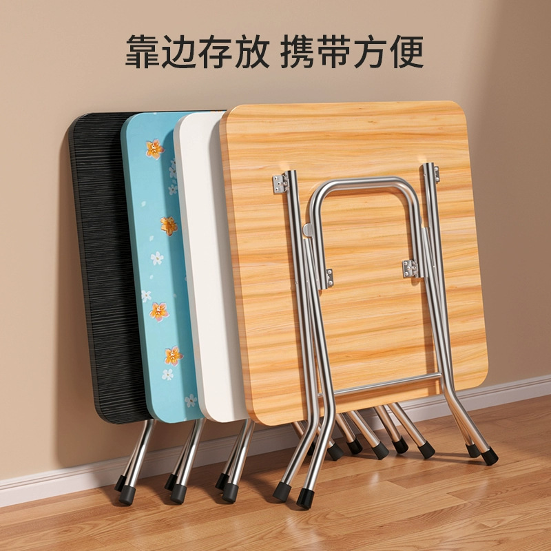 Foldable Simple Small Table, Foldable Dining Table, Movable Folding Table for Rental Apartments, Small Households, and Street Vending
