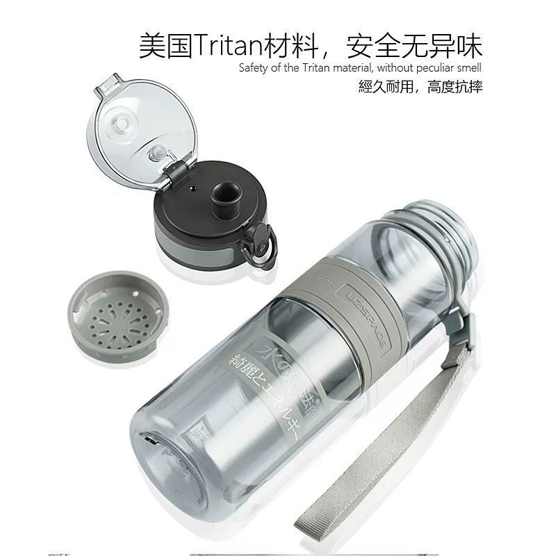 Capacious big handheld plastic teapot for water for gym