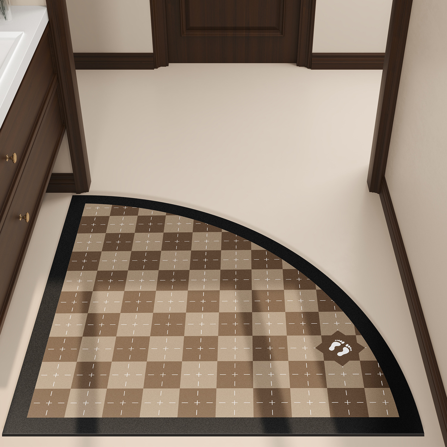 Baño americano absorción alfombra de suelo inodoro almohadilla de barro de diatomeas puerta de entrada alfombra de secado rápido alfombra antideslizante inodoro