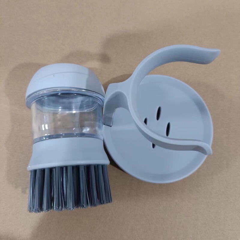 Hand-held soap liquid brush adding liquid cleaning brush pressure type washing pot brush pot bowl tableware brush kitchen tools