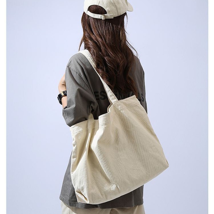 Original Retro Handbag, Large Capacity, Thick Canvas, Forest-Style Tote Bag, Outdoor Outing, College Casual Shoulder Bag