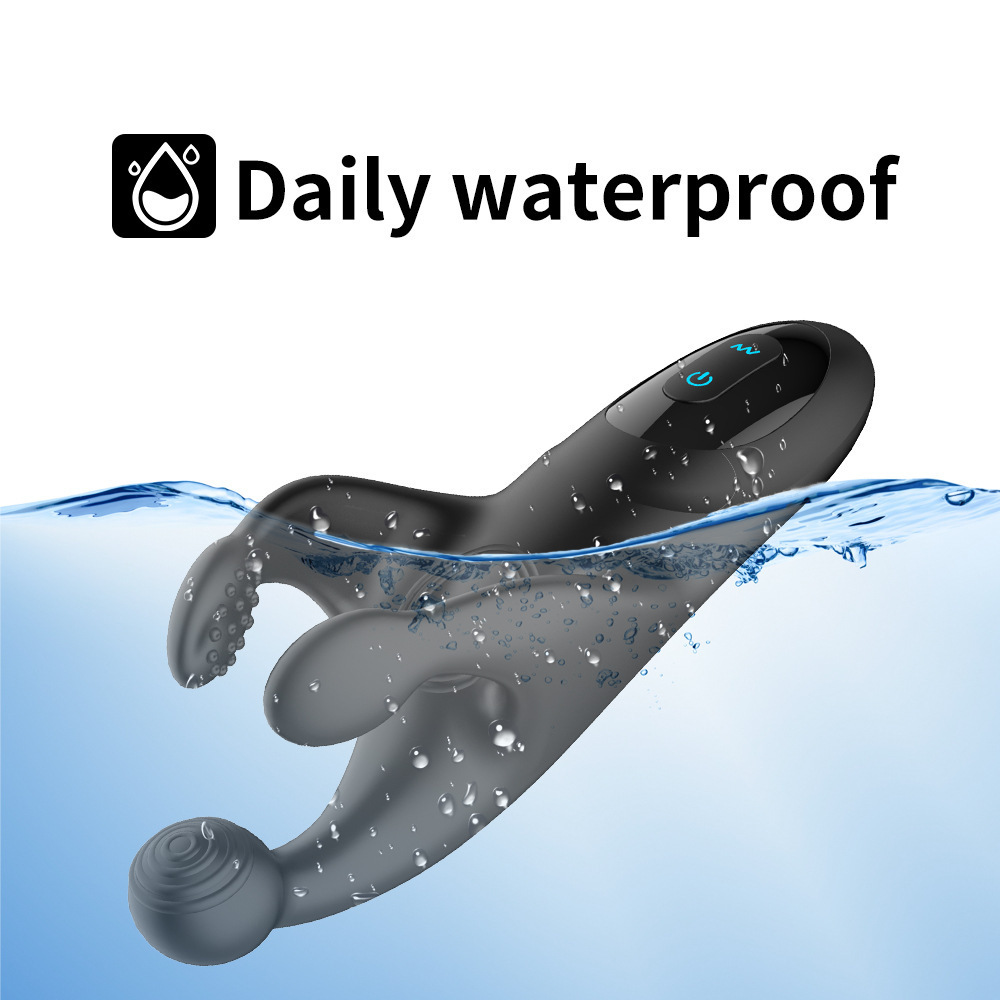 Three-pronged Vibrating Anal Plug Prostate Massager For Unisex_voghion.com