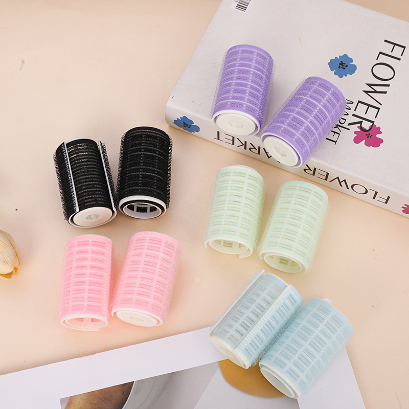Velcro Self-adhesive Roll Bangs Hair Barrel Air Bangs Roll Fluffy Hair Root Roll Inner Color Nylon Barrel Curly Hair Artifact