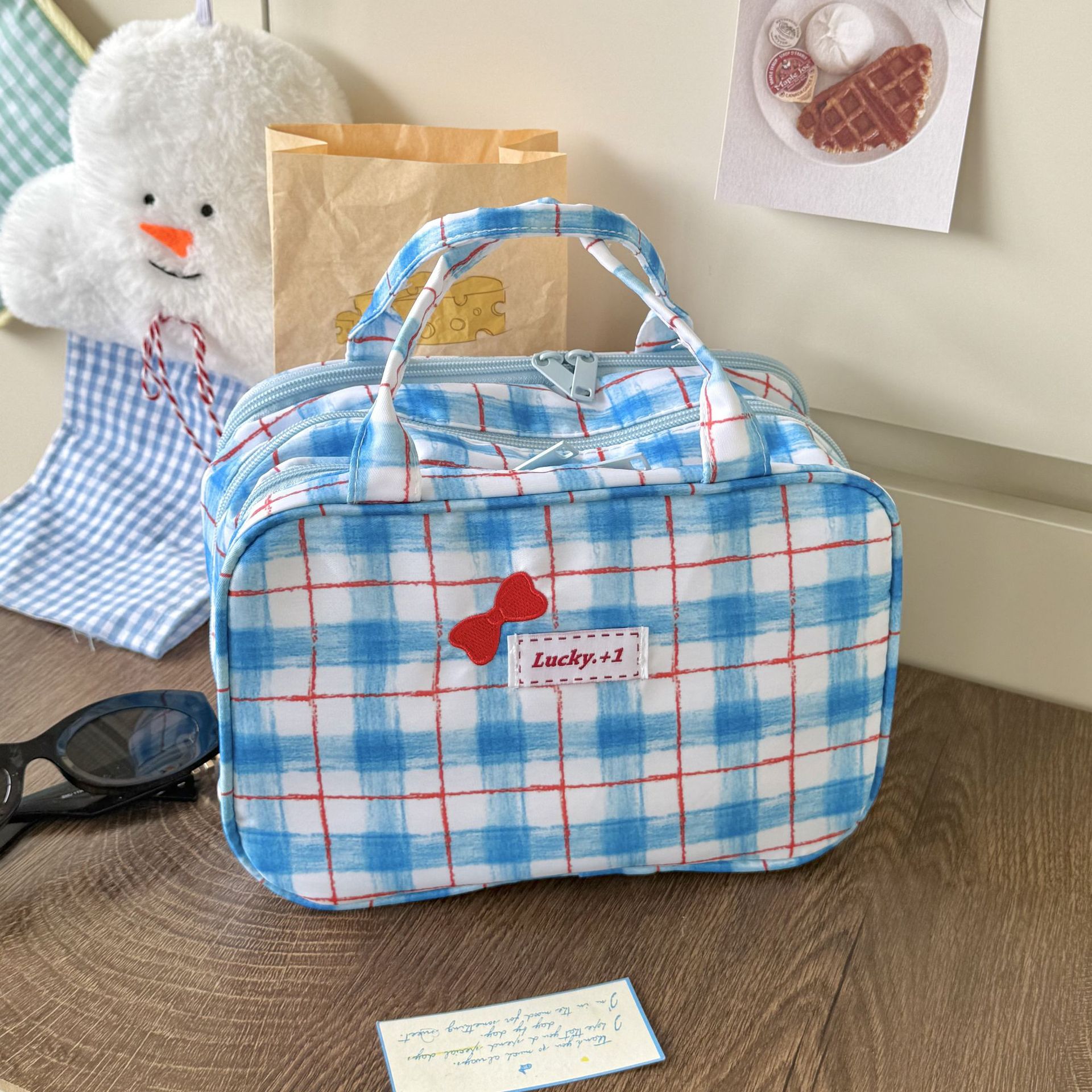 Bolsa de maquillaje de gran capacidad de alto valor facial portátil de viaje avanzado multifuncional productos de cuidado de la piel bolsa de lavado de alto valor facial