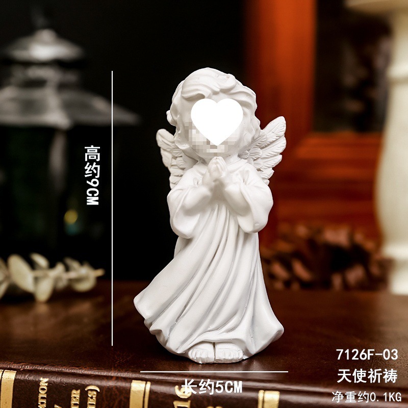 Emperatorio europeo retro Angel adornos estadounidenses resina yeso escultura Angel Girl decoración de mesa