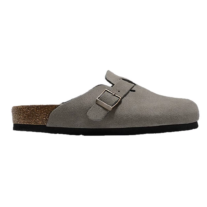 Элитная обувь Birkenstock 2025 года, новая кожа BK с пробковой подошвой, мужская и женская одинаковые стиль, ленивый внешний вид, сумка, полуподошва