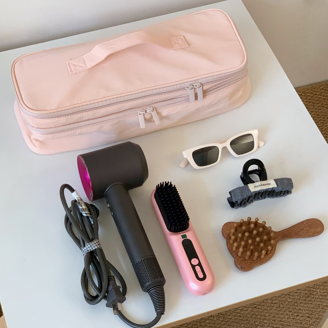 Portable Household Bag, Large Capacity Handheld Double-Layer Hair Dryer And Curling Iron Organizer Storage Bag_maomaolike.com
