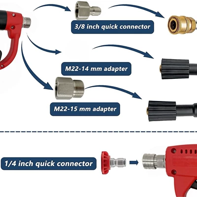 Gun Brass Valve Stainless Steel | High pressure car wash water gun