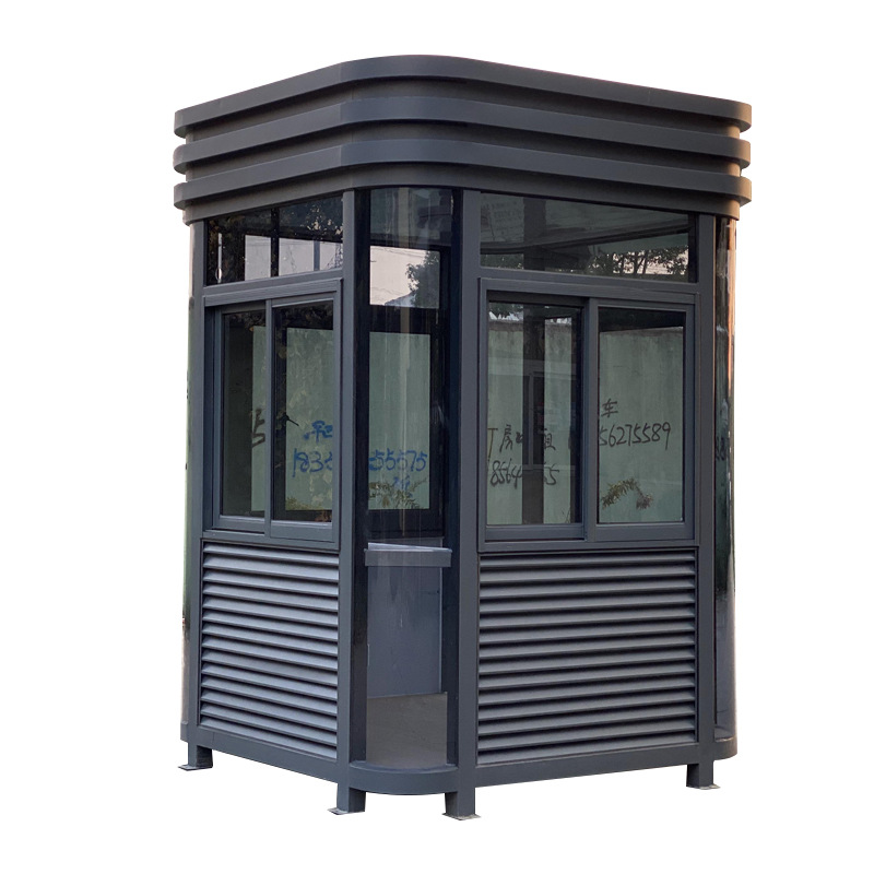 Pabellón de guardia Sala de guardia Pabellón de seguridad terminado Fabricante Estructura de acero Pintura de piedra real Sala de servicio al aire libre móvil