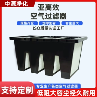 定制大风量高效过滤器空气洁净空调有隔板过滤亚无隔送风口防尘网