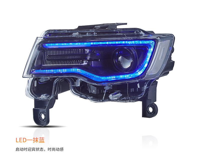 Suitable for Jeep Grand Cherokee 14-22 modified JEEP car led headlight assembly streamer steering headlight