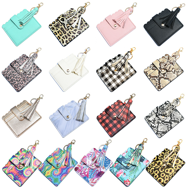 37g Weight Women's Snakeskin Leopard Pu Leather Flip Cover Card Holders