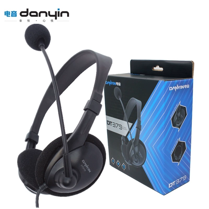 Компьютерная гарнитура (Danyin) DT379, 3.5 мм одно или двупиновая, легкая 60 г