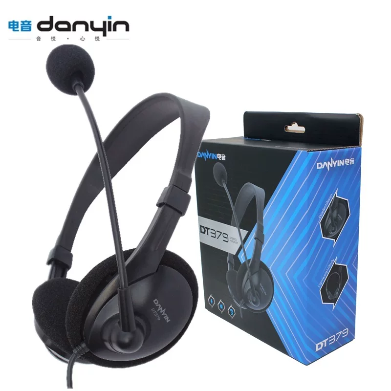 Компьютерная гарнитура (Danyin) DT379, 3.5 мм одно или двупиновая, легкая 60 г