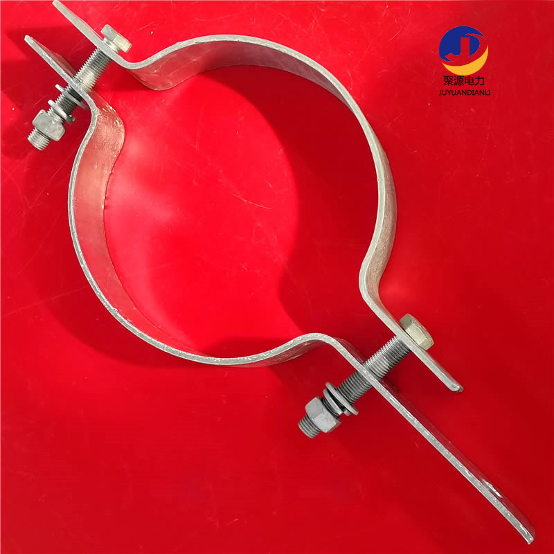 电杆抱箍扁铁抱箍水泥电杆抱箍电杆金具热镀锌杆用抱圈供应