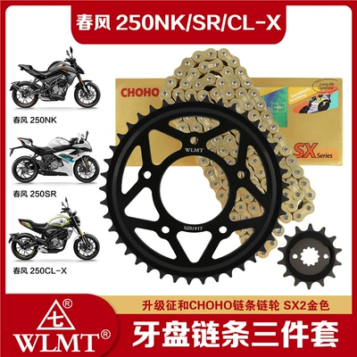 Tire snow chain | Cfmoto 250Nk/Sr/Cl-X Large and Small - chain-set-41-14-zhenghe-520sx2-gold-oil-seal-chain-with-more-than-10-times-the-strength