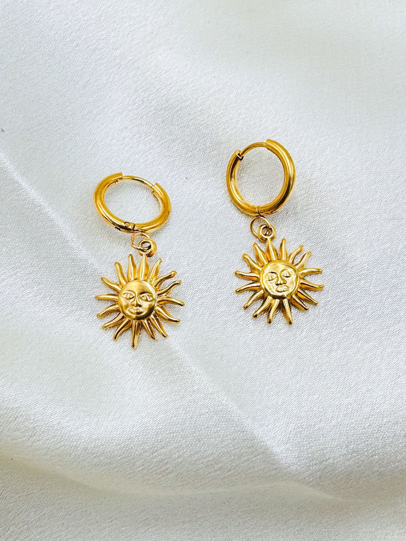 Simple Style Style 1 Pair Simple Style Sun 304 Stainless Steel Stainless Steel Earrings