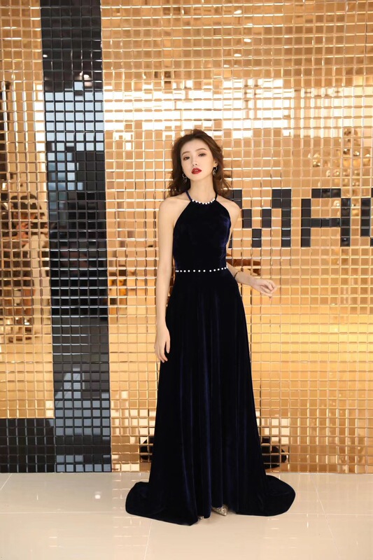 Amazon Foreign Trade Grandmother Velvet Prom Dress 2022 Strap Formal Evening Dress Amazon Foreign Trade Grandmother Velvet Prom Dress 2022 Strap Formal Evening Dress