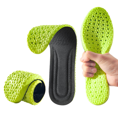 Mugwort stepping on feces soft insoles summer PU latex shock-absorbing sweat-absorbent breathable comfortable sports insoles wholesale