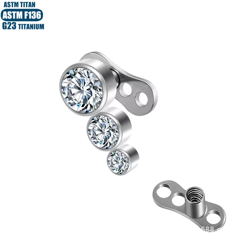 Pointed labret stud close-up product detail
