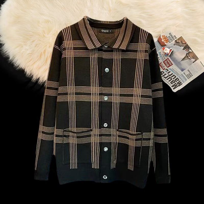 Maglione oversize da uomo in maglia – Pullover invernale spesso e comodo con dettaglio distintivo vintage_voghion.com
