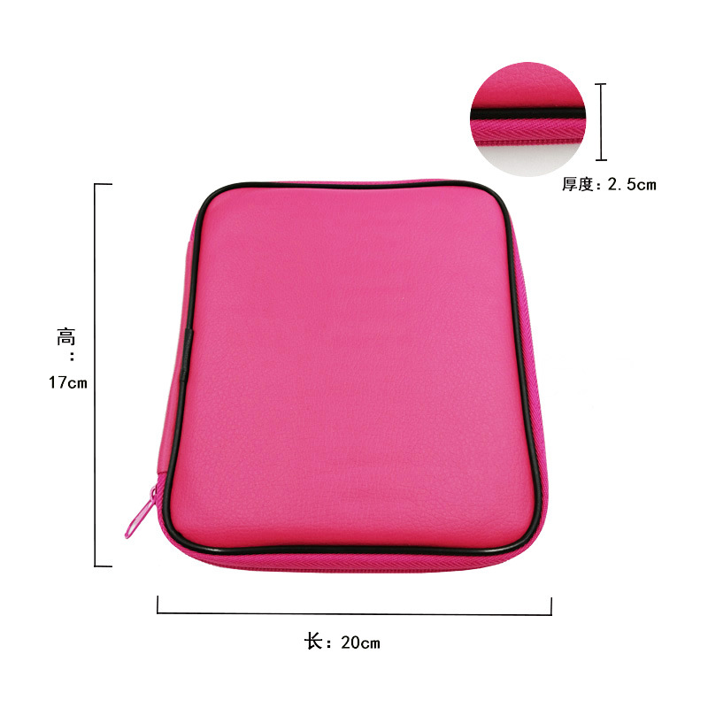 Rojo bordado desmontable anillo aguja color alúmina intercambio cable suéter aguja de tejer bolsa de ganchillo conjunto de herramientas