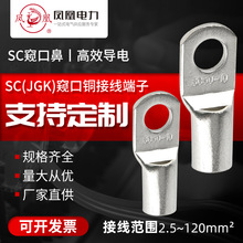 定制铜接线端子SC窥口线鼻喇叭口/倒角/折弯铜鼻子