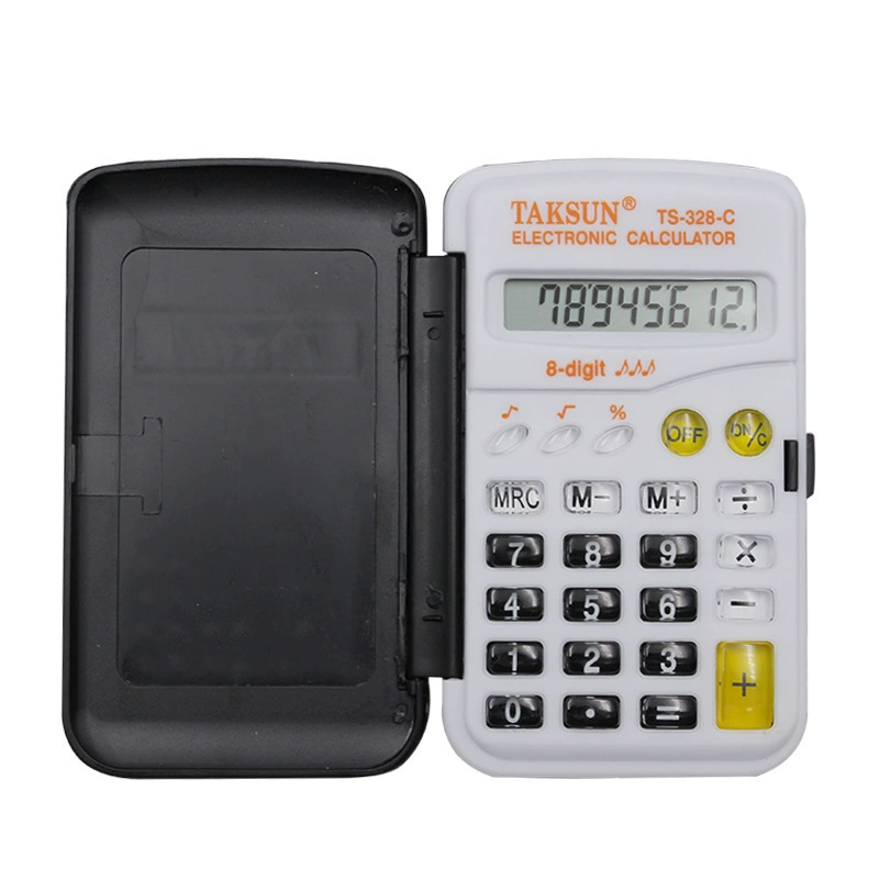 Dexin 328-C цветной переворачивающийся тип школьный электронный калькулятор 8 цифр милый карманный калькулятор канцелярские товары
