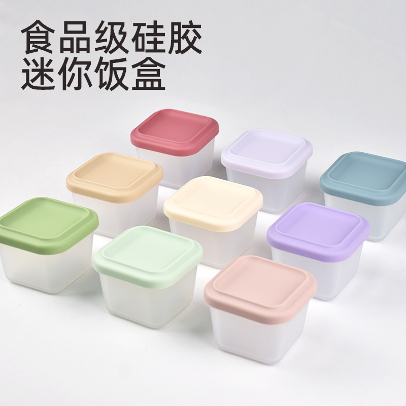 Mini Lunch Box Small Box Lunch Box Food Grade Microwaveable Food Supplement Box Silicone Fruit Crisper