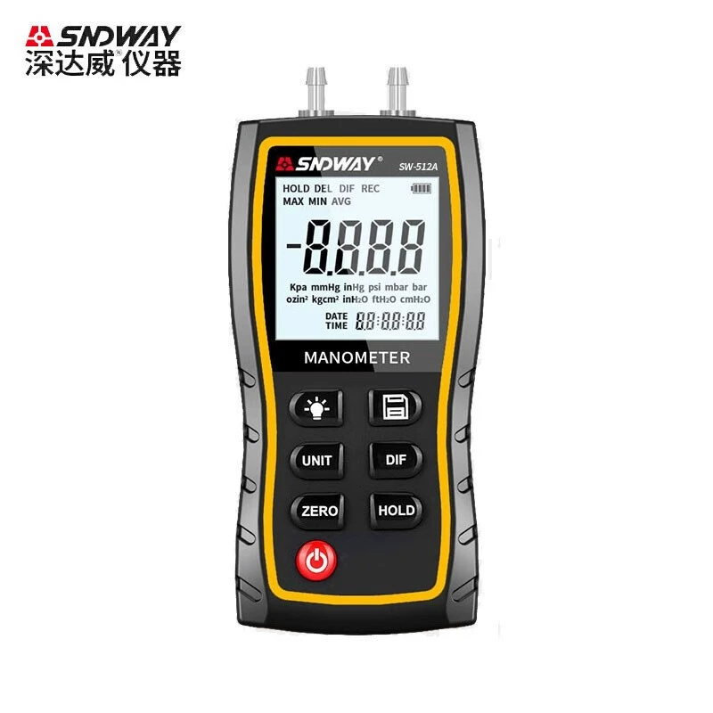 SNDWAY Shen Daway SW-512A/512B дифференциальный измеритель давления прецизионный электронный дифференциальный измеритель напряжения Ручной микроизмеритель давления