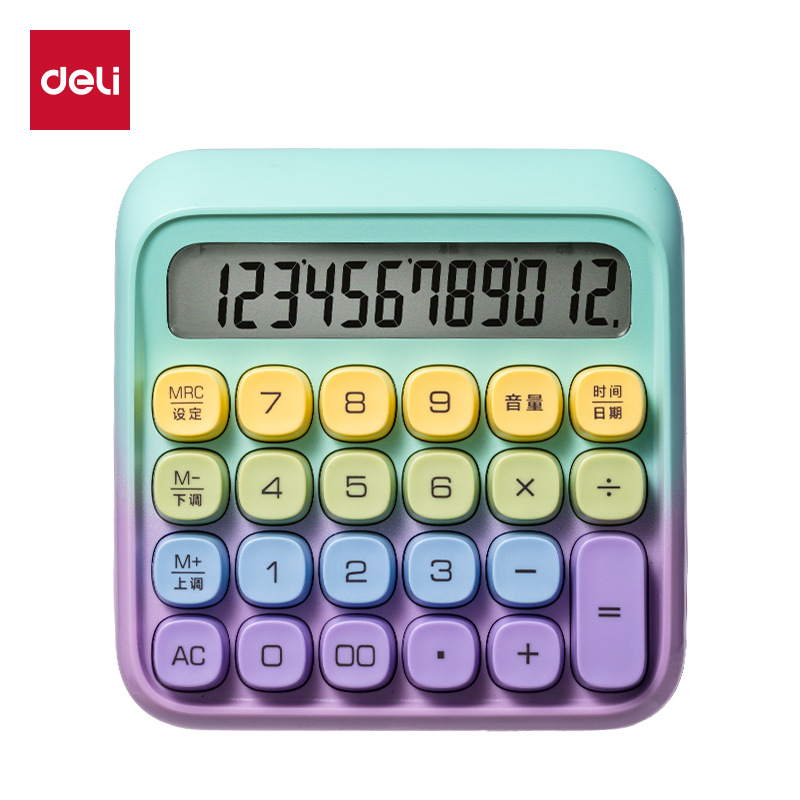 Calculadora de voz de color gradiente TE26 para contabilidad de oficina para estudiantes universitarios de finanzas conveniente y hermosa calculadora