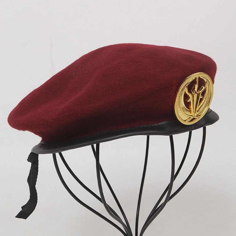 Lined Wool Beret Thickened Warm Color Dyeing Hat Multi-size Wholesale