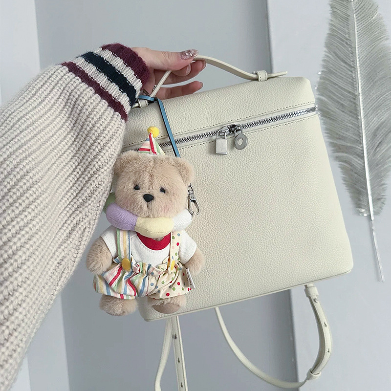 High Quality Lp Backpack Women's 2025 New Fashion Cowhide Backpack Work Commuter School Bag Loro Bag Lunch Box Bag